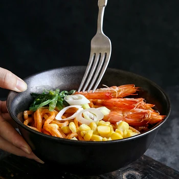Креативная керамическая ретро-печь в японском стиле становится бытовой большой миской для супа, миской для риса, большой миской для рамена, салатницей большого размера.