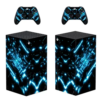 НОВАЯ Наклейка Geometry Style Xbox Series X Skin для Консоли и 2 Контроллеров, Виниловая Наклейка Защитных Скинов Style 1