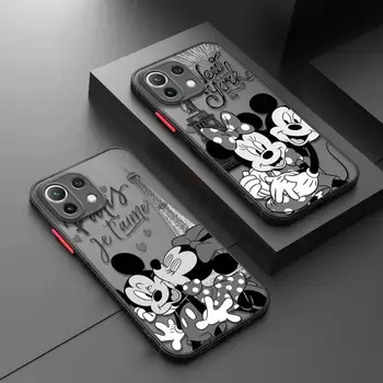 Матовый Чехол Для Xiaomi Poco X3 NFC X3Pro M5 M3 F1 F3 для Mi 11 12 13 11X 12X Pro 12T 11T 10T Pro Чехол Mickey Minnie Kiss Travel