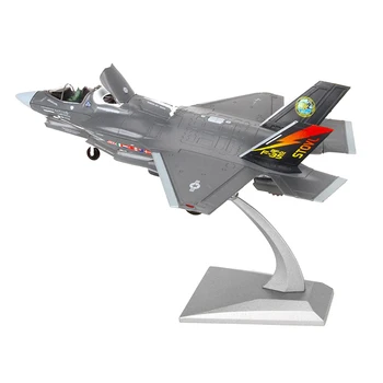 1:72 Американский самолет F-35B, отлитый под давлением, Металлические игрушки-истребители, набор моделей самолетов, подарочный набор для детей, День рождения мальчика
