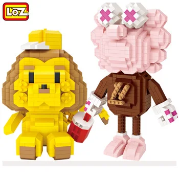 LOZ Diamond Blocks Розовая мультяшная модель животного, строительные блоки, развивающие подарки, игрушки-кирпичики своими руками для детей 9229