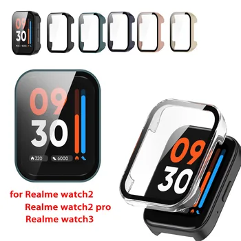 Защитный чехол для экрана 2в1 + пленка для Realme Watch 2 3 /Watch2 Pro Full Cover Защитная противоударная рамка