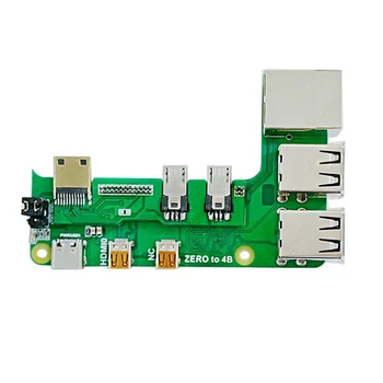 Для Raspberry Pi Zero Адаптер интерфейса 2W-4B плата расширения Zero -Pi3/Pi4 USB-концентратор Zero Pi0 RJ45 HAT