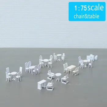 5 компл. /лот, горячая распродажа в масштабе 1/75, Пластиковая модель стула, стол для архитектуры, Наборы для сборки моделей, Игрушки или хобби, производитель