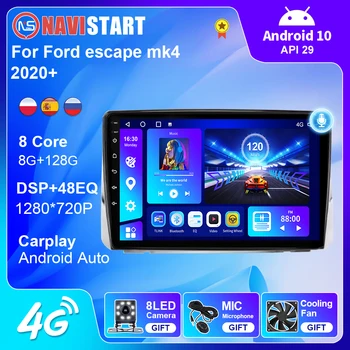 NAVISTART для Ford Escape MK SE 2020-2022 Android Auto Carplay Автомобильный Радио Стерео Мультимедийный Видеоплеер 4G WIFI Без DVD 2 din GPS
