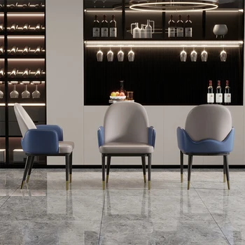 Итальянские легкие роскошные обеденные стулья высокого класса, постмодернистские и минималистичные дизайнерские стулья для кабинета в скандинавском стиле, домашние стулья