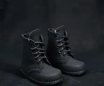 Обувь для куклы 1/4 SD/BJD черные короткие ботинки на шнуровке Модель обуви