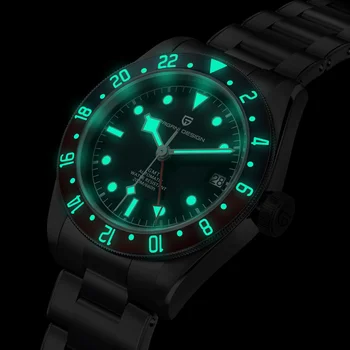 Новый дизайн PAGANI 40 мм BB58 GMT Мужские часы Механические наручные часы Автоматические часы для мужчин 200 м Водонепроницаемые светящиеся часы