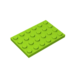 Строительные блоки, совместимые с LEGO 3032 Тарелка 4 x 6 Технические аксессуары MOC, Детали, набор для сборки Кирпичей DIY