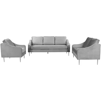 Современный стиль диван набор бархатная мягкая мебель кресла для дома или офиса (1+2+3 сиденья)