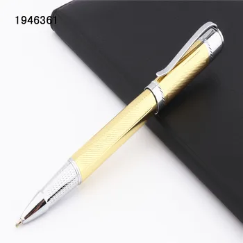 Роскошная золотая ручка-роллер для делового офиса 715 с большим тяжелым корпусом и средним пером, Новая в списке школьных подарочных ручек