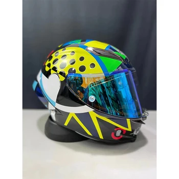 Полнолицевой шлем Новый шлем с рисунком арбуза Шлем для езды на мотоцикле аварийный шлем