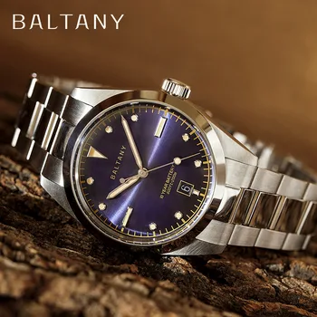 Baltany Винтажные часы Explorer Homage с сапфировым стеклом 39 мм, водонепроницаемые часовые метки 200 м, кварцевые часы в стиле ретро AR Man