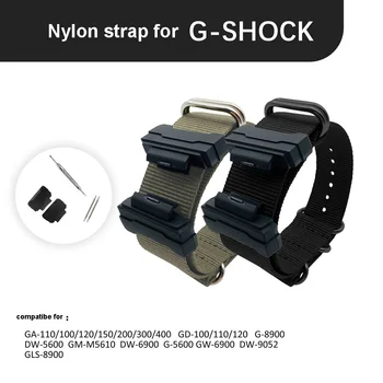 Нейлоновый ремешок для g-shock GA-110 DW-5600 GA-110/GD-100/GW-M5610/DW-6900/G-5600 GW-6900/DW-9052 GLS выпуклый ремешок для часов 22x16 мм