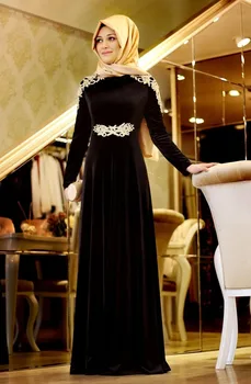 Кружевное Дубайское vestido de noiva Longo, Бархатное Длинное Вечернее Мусульманское Платье С Длинным Рукавом И Хиджабом, платья для матери невесты
