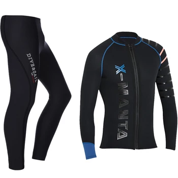 Брендовый костюм Dive & Sail для дайвинга, плавания, сохраняющие тепло гидрокостюмы, подводные виды спорта, одежда из неопрена толщиной 3 мм для мужчин, подарочная куртка и брюки
