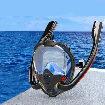 2023 Новый двойной респиратор Маска для подводного плавания с маской и трубкой для подводного плавания в сухом стиле, полный комплект снаряжения, подводные аксессуары