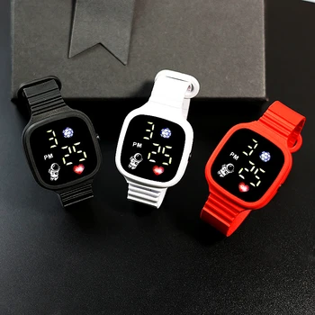 Новые Детские Спортивные цифровые часы Для мальчиков и девочек, Детские Электронные часы с водонепроницаемым светодиодным дисплеем недели, прямоугольные модные наручные часы