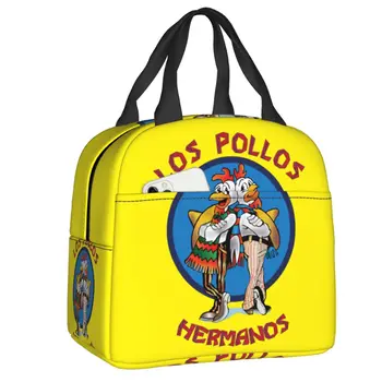 Холодильник для ланча Breaking Bad с термоизолированной сумкой Los Pollos Hermanos Chicken Brothers для ланча для женщин, детские пакеты для еды