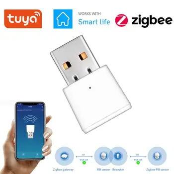 Tuya ZigBee 3.0 Ретранслятор Сигнала USB Удлинитель Для Устройств Smart Life ZigBee Датчики Расширяются На 20-30 М Модуль Автоматизации Умного Дома