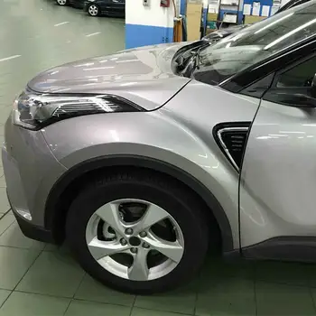 2 шт./компл. Отделка рамы крыла передней двери из АБС-пластика черного цвета, подходящая для Toyota C-HR CHR 2016-2019 (4 двери) Внешняя отделка