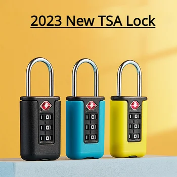 2023 Новый таможенный кодовый замок TSA для дорожного багажа, изменяемый пароль, замок с контрастным цветовым дизайном, Навесной замок