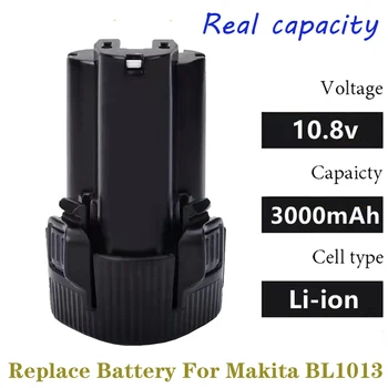Литий-ионный Аккумулятор Реальной емкости 10,8 В 3000 мАч Для Makita BL1013 BL1014 BL 1013 BL 1014 LCT203W 194550-6 194551-4 195332-9 DF030D