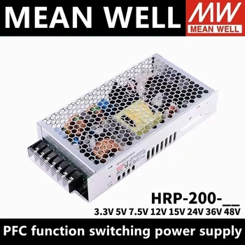 MEAN WELL HRP-200-5 HRP-200-12 HRP-200-24 HRP-200-36 HRP-200-48 Источник питания с коммутацией функции PFC с одинарным групповым выходом 3.3V7.5V