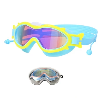 Профессиональные плавательные очки для детей, очки для плавания, Беруши, Водонепроницаемая защита от запотевания, УФ-защита, Регулируемые детские очки для плавания