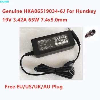 Подлинный Адаптер Переменного Тока Huntkey HKA06519034-6J 19V 3.42A 65W 7.4x5.0mm Для Зарядного устройства