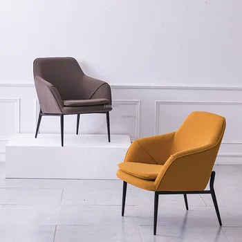 Nordic Single Sofa Chair Дизайнерская Мебель для гостиной для отдыха Современный Дом Спальня Светлая Роскошная Спинка дивана Кресло для отдыха TG