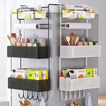 Полка для холодильника, Многослойный стеллаж для хранения специй, Кухонная техника, принадлежности, Корзина для сортировки и хранения волшебных инструментов