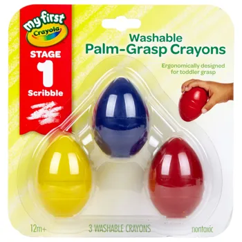 Серия цветных яичных мелков Crayola для малышей, принадлежности для рисования, моющийся подарок для детей