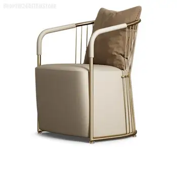 Легкое роскошное чайное кресло Master Chair для гостиной виллы, гостевое кресло Advanced Sense, дизайнерское кресло Polar Circle из нержавеющей стали
