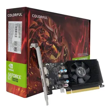 Новая Красочная Видеокарта GeForce GT 1010 LP 2GD4 GT1010 2GB 64Bit 14Nm GP108 2 * HDMI GPU видеокарта placa de video