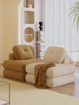 Простая современная гостиная, ленивый человек, тканевый диван, блок из тофу, татами без подлокотников, складная спальня, односпальный стул для отдыха