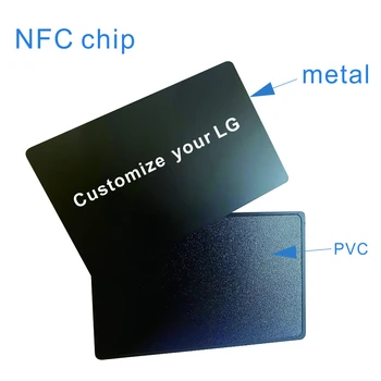 Индивидуальная печатная металлическая Бесконтактная Карта Контроля Доступа NFC RFID 13,56 МГц ISO14443A Смарт-Карта nfc 213 Чипов Водонепроницаемый