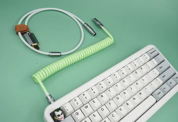 Spot GeekCable pure manual индивидуальные данные клавиатуры спиральный провод задняя воздушная заглушка matcha green + white