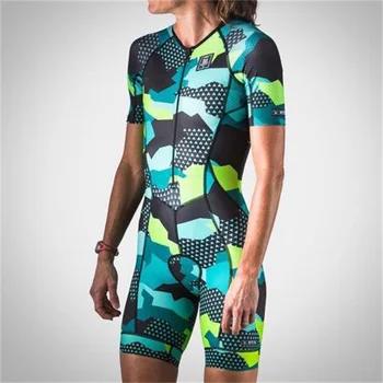 Женский спортивный комбинезон для велоспорта с коротким рукавом для триатлона, комплект велосипедного костюма, летняя велосипедная одежда