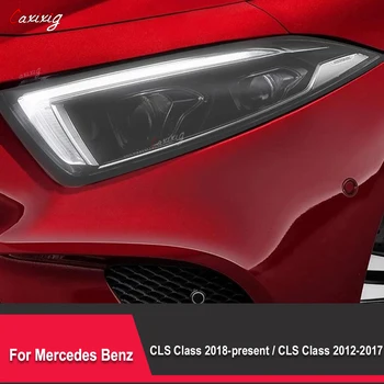 Для Mercedes Benz CLS Class W218 C257 AMG 2012-2021, защитная пленка для автомобильных фар, восстановление фар, Прозрачная черная наклейка