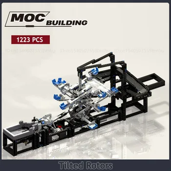 Креативная машина GBC с наклонными роторами Moc Строительные блоки Модель шарового конвейера Технология Кирпичей Игрушки-головоломки Подарки