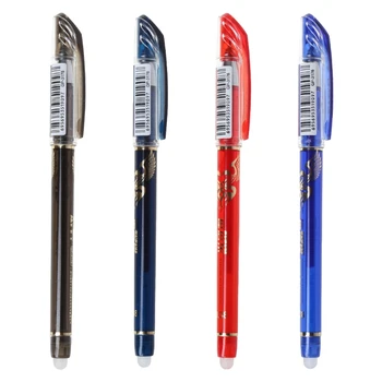 Стираемая гелевая ручка 0,38 мм с синими, красными, черными заправками, канцелярские принадлежности для школьного офиса