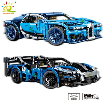 Tech MOC Senna GTR Bugatti Sport Champions Car Строительные блоки, гоночный скоростной автомобиль, Кирпичи, Городские Строительные игрушки для детей