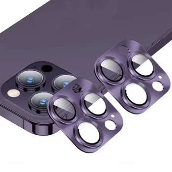 Защитная пленка для объектива камеры с полным покрытием для iPhone 14 Pro Max, роскошное закаленное стекло для iPhone 14 Pro Max, металлическая защитная пленка для камеры