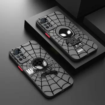 Чехол для телефона с Рисунком Человека-паука для Redmi Note 12 11 11T 11S 10 9 8 7 8T 9S 9T Pro Plus 9C 9A 10C 10S 12C K40 Матовый Capa