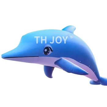 гигантский надувной дельфин длиной 20 футов синий подвесной надувной дельфин, большой надувной дельфин для украшения игрушек