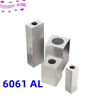 Квадратная алюминиевая трубка Алюминиевая трубка с квадратной внешней и круглой внутренней стороной 6061AL Материал для поделок