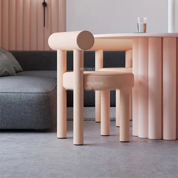 Дизайнерский стул для гостиной, современная минималистичная ткань, Мягкая сумка, Ресторан, Домашний Скандинавский Роскошный стул для спальни, Туалетный стул со спинкой, стул