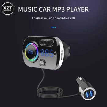 НОВЫЙ автомобильный FM-передатчик Bluetooth 5,0 USB Комплект Автомобильного Зарядного устройства Беспроводной Громкой связи MP3 Музыкальный плеер QC3.0 FM-Модулятор Автомобильный комплект