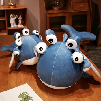 Новая креативная плюшевая игрушка-Кит Гигантского Размера, Голубые Морские Животные, Мягкая Игрушка, Обнимающаяся Акула, Мягкая Подушка с животными, Подарок для детей